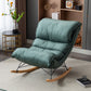 Modern Rocker Upholstered Tufted Cushion Rocking Chair with Dark Leg Green Clearhalo 'Chairs & Seating' 'furn' 'furn_rocking_chairs' 'Furniture' 'Living Room Furniture' 'Rocking Chairs' 'rocking_chairs' 6312423