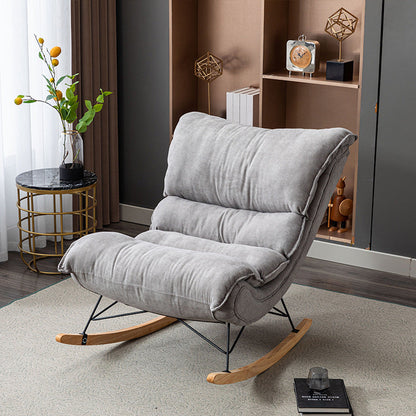Modern Rocker Upholstered Tufted Cushion Rocking Chair with Dark Leg Dark Gray Clearhalo 'Chairs & Seating' 'furn' 'furn_rocking_chairs' 'Furniture' 'Living Room Furniture' 'Rocking Chairs' 'rocking_chairs' 6312427