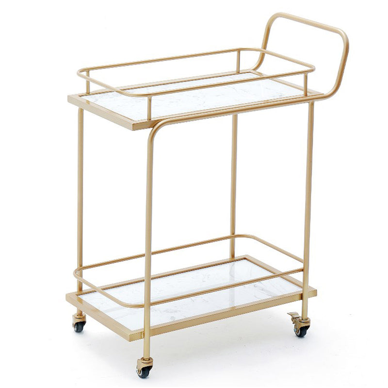 34.65" High Modern Style Prep Table Rolling Metal Prep Table for Kitchen