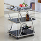 Contemporary 33.07"H Rolling Prep Table Metal Prep Table for Home Use