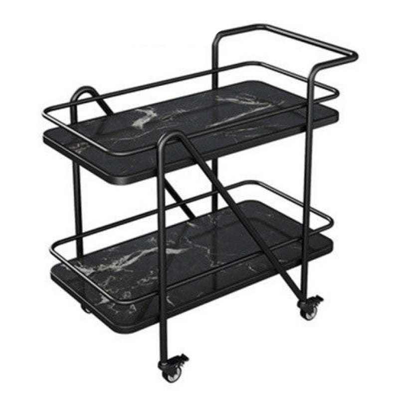 Contemporary Metal Prep Table 29.92"H Rolling Prep Table for Dining Room