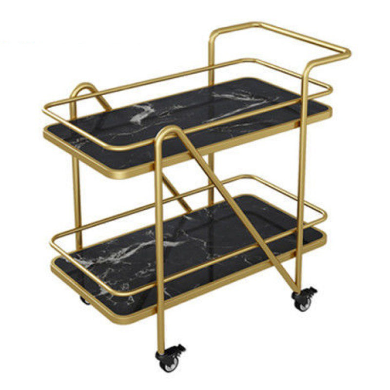 Contemporary Metal Prep Table 29.92"H Rolling Prep Table for Dining Room