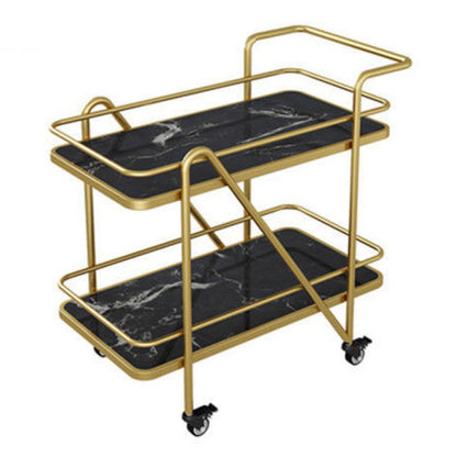 Contemporary Metal Prep Table 29.92"H Rolling Prep Table for Dining Room