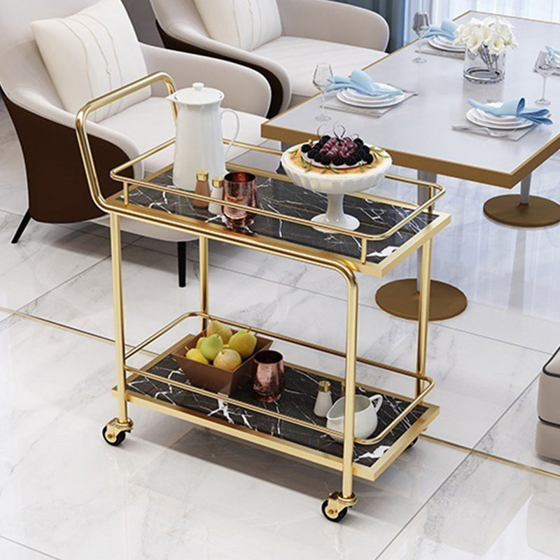 コンテンポラリーメタル準備表33.86 "H家庭用のローリング準備テーブル