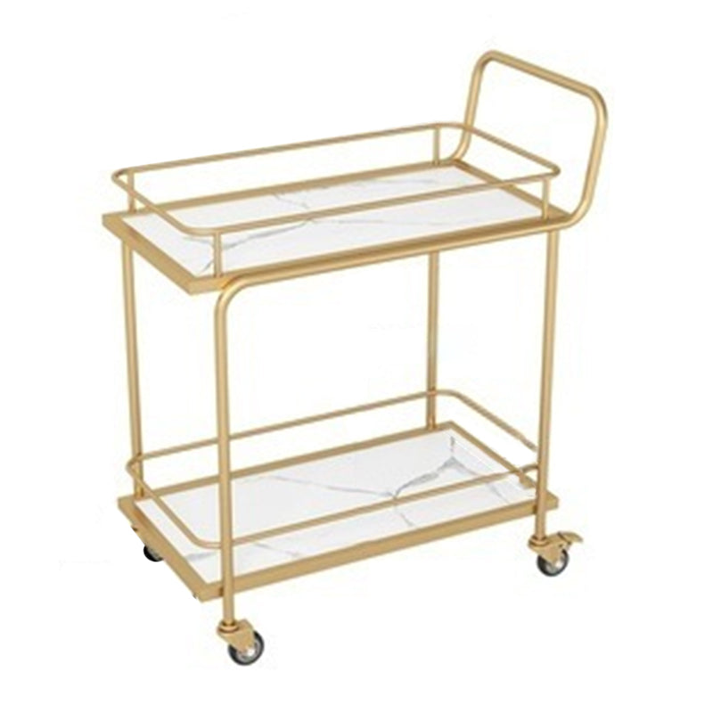 コンテンポラリーメタル準備表33.86 "H家庭用のローリング準備テーブル