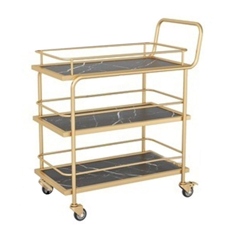 コンテンポラリーメタル準備表33.86 "H家庭用のローリング準備テーブル