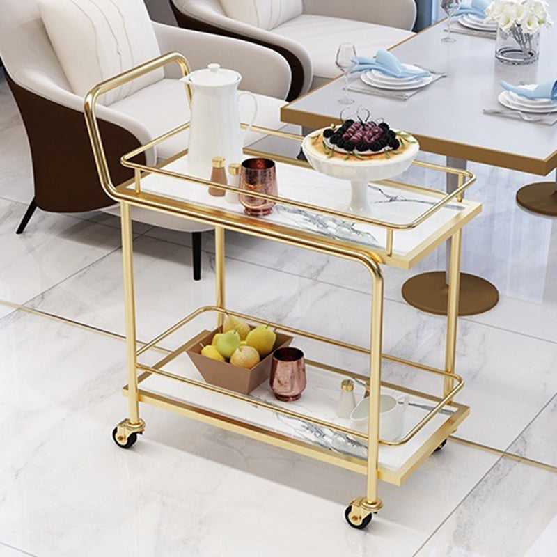 コンテンポラリーメタル準備表33.86 "H家庭用のローリング準備テーブル