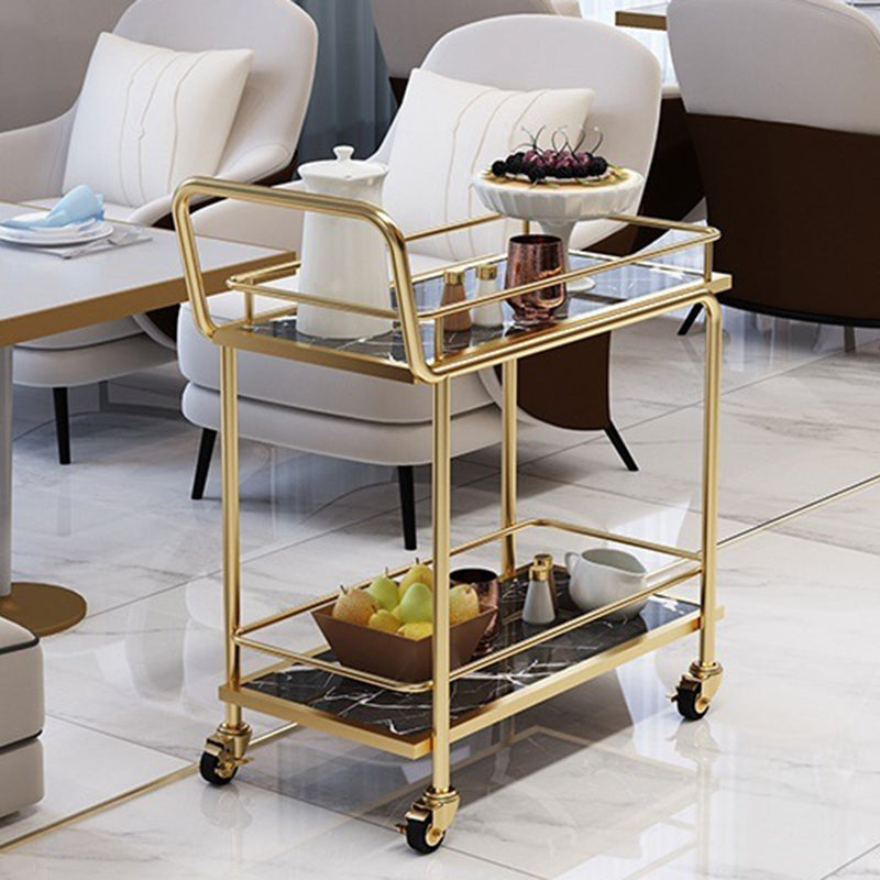 コンテンポラリーメタル準備表33.86 "H家庭用のローリング準備テーブル