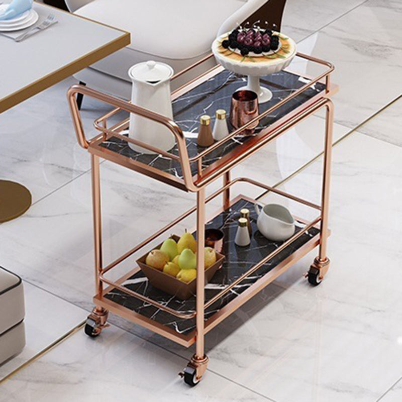 コンテンポラリーメタル準備表33.86 "H家庭用のローリング準備テーブル