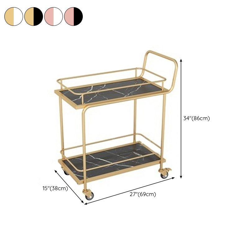 コンテンポラリーメタル準備表33.86 "H家庭用のローリング準備テーブル