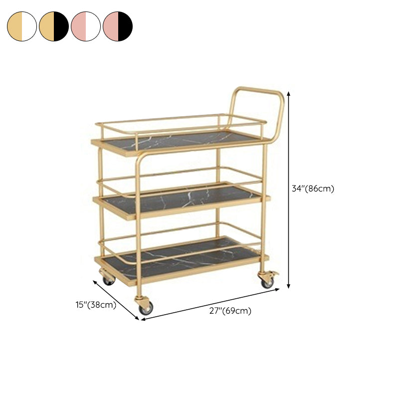 コンテンポラリーメタル準備表33.86 "H家庭用のローリング準備テーブル