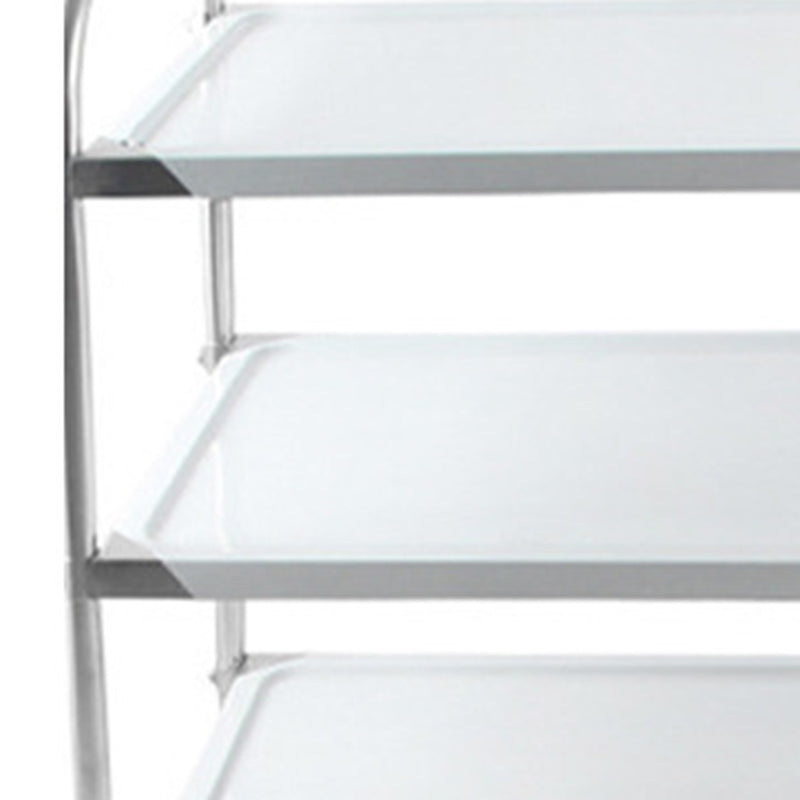 Modern Stainless Steel Prep Table Rectangular Rolling Prep Table for Dining Room