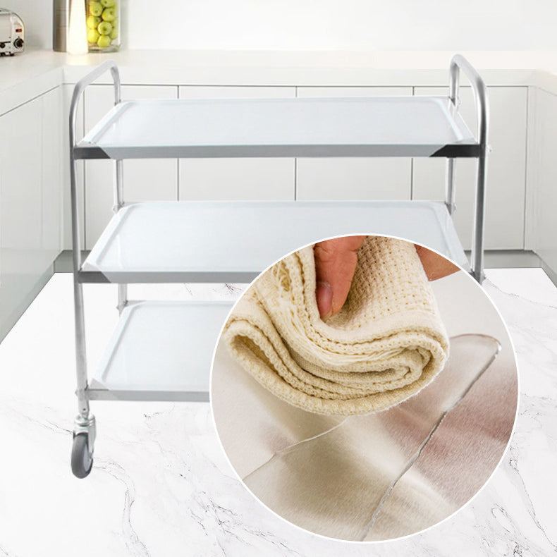 Modern Stainless Steel Prep Table Rectangular Rolling Prep Table for Dining Room