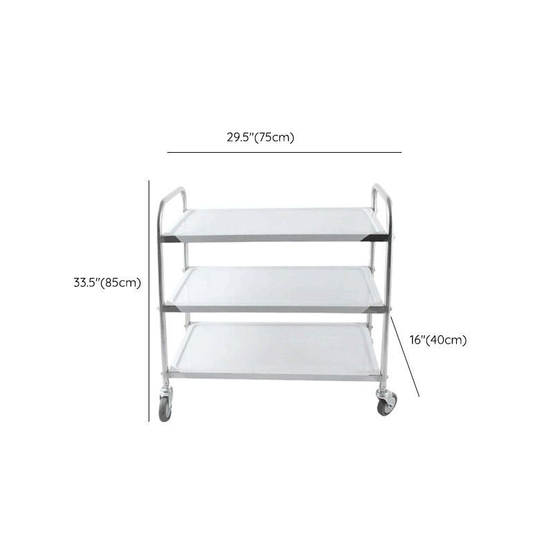 Modern Stainless Steel Prep Table Rectangular Rolling Prep Table for Dining Room