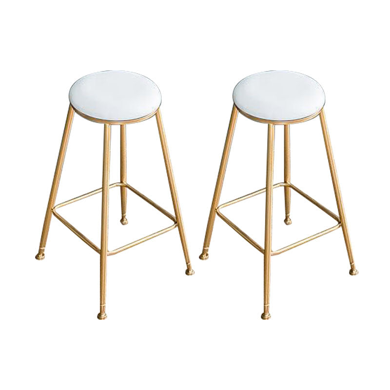 Rectangular Bar Stool and Table Set 1/2/3 Pieces Bar Table Set White-Gold 30"H Stools (Set of 2) Clearhalo 'Bar Furniture' 'furn' 'furn_home_bar_bar_sets' 'Furniture' 'Home Bars & Bar Sets' 'home_bar_bar_sets' 'Kitchen & Dining Furniture' 6313864