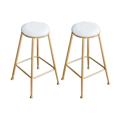 Rectangular Bar Stool and Table Set 1/2/3 Pieces Bar Table Set White-Gold 30"H Stools (Set of 2) Clearhalo 'Bar Furniture' 'furn' 'furn_home_bar_bar_sets' 'Furniture' 'Home Bars & Bar Sets' 'home_bar_bar_sets' 'Kitchen & Dining Furniture' 6313864