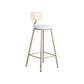 Contemporary Bar Table Set 1/3 Pcs Faux Marble Bar Table and Armless Stools