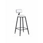 Contemporary Bar Table Set 1/3 Pcs Faux Marble Bar Table and Armless Stools