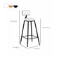Contemporary Bar Table Set 1/3 Pcs Faux Marble Bar Table and Armless Stools