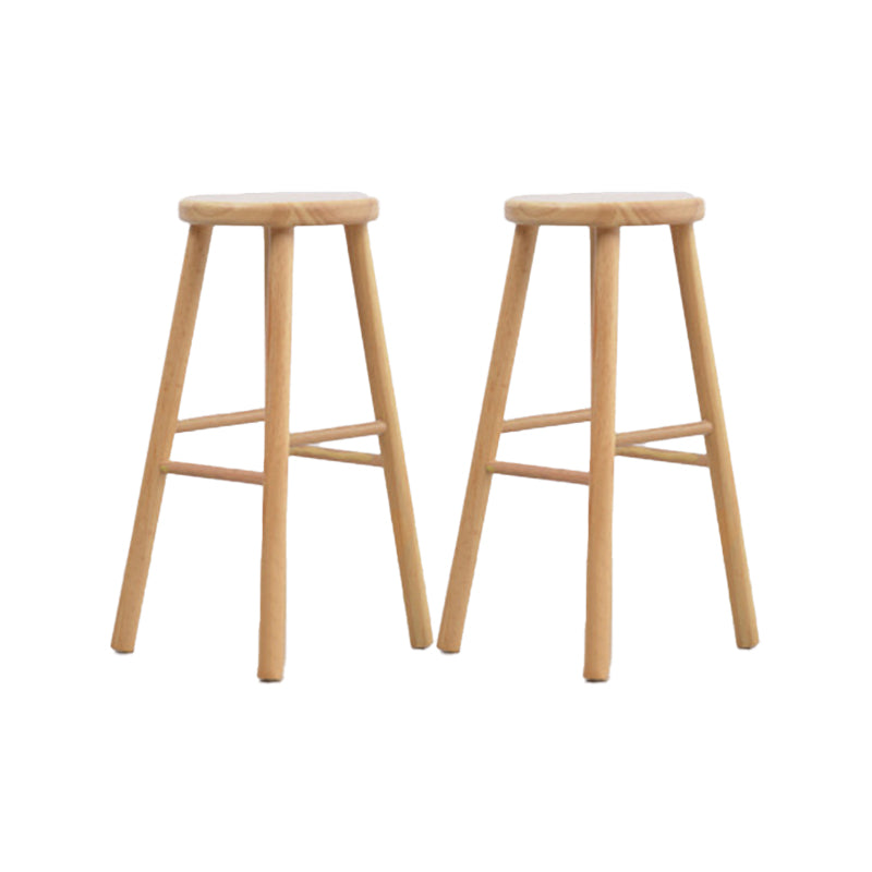 Industrial Style 1/2 Pieces Bar Table Set Rectangle Bar Table with Wooden Stools Wood 30"H Stools (Set of 2) Clearhalo 'Bar Furniture' 'furn' 'furn_home_bar_bar_sets' 'Furniture' 'Home Bars & Bar Sets' 'home_bar_bar_sets' 'Kitchen & Dining Furniture' 6314092