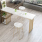 Solid Wood Bar Stool and Table Set 1/2/3 Pieces Rectangular Rectangular 3 Pieces: Table, 2 Stools Clearhalo 'Bar Furniture' 'furn' 'furn_home_bar_bar_sets' 'Furniture' 'Home Bars & Bar Sets' 'home_bar_bar_sets' 'Kitchen & Dining Furniture' 6314151