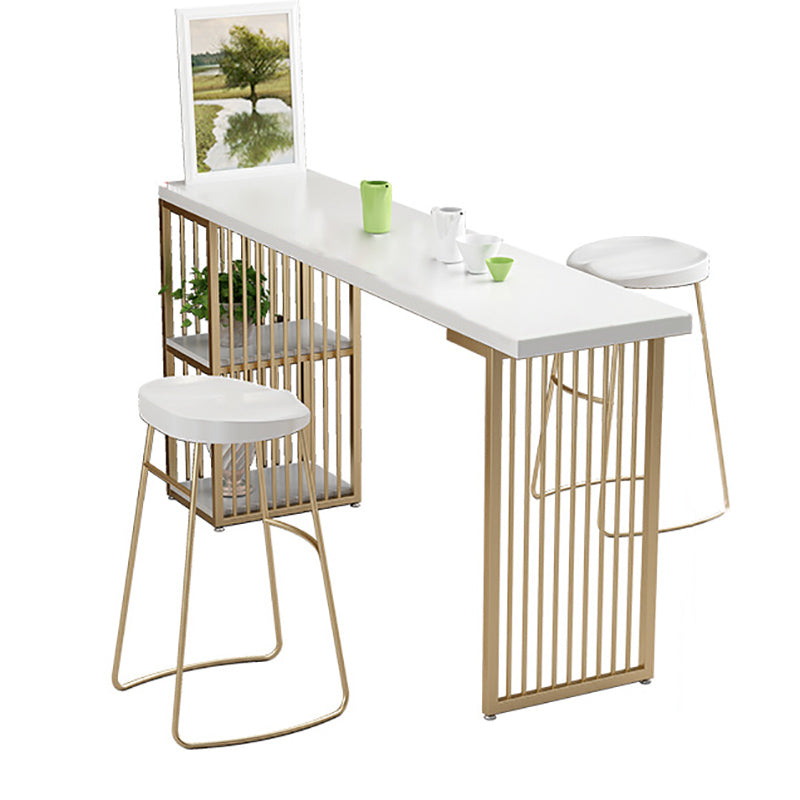 Solid Wood Bar Stool and Table Set 1/2/3 Pieces Rectangular Rectangular Clearhalo 'Bar Furniture' 'furn' 'furn_home_bar_bar_sets' 'Furniture' 'Home Bars & Bar Sets' 'home_bar_bar_sets' 'Kitchen & Dining Furniture' 6314153