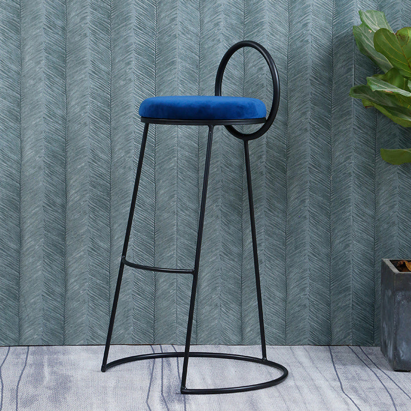 Modern 1/3 Pieces Bar Table Set Rectangle Wood Counter Table with High Stools for Cafe Blue 30"H Stool (Single) Clearhalo 'Bar Furniture' 'furn' 'furn_home_bar_bar_sets' 'Furniture' 'Home Bars & Bar Sets' 'home_bar_bar_sets' 'Kitchen & Dining Furniture' 6314190