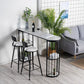 Free Form Bar Table Set 1/3 Pcs Stone Bar Table and Armless Stools