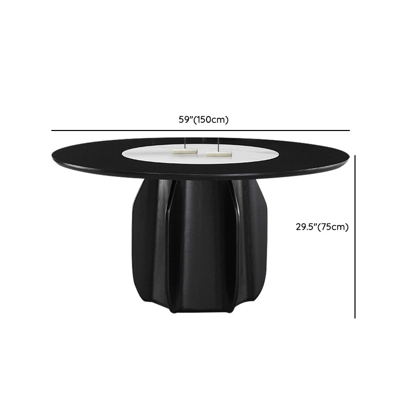 Set di tavoli da pranzo in legno massiccio 1/4/5/7 PE PEDESTAL TAVOLO PETTURA CON IMPOSTO