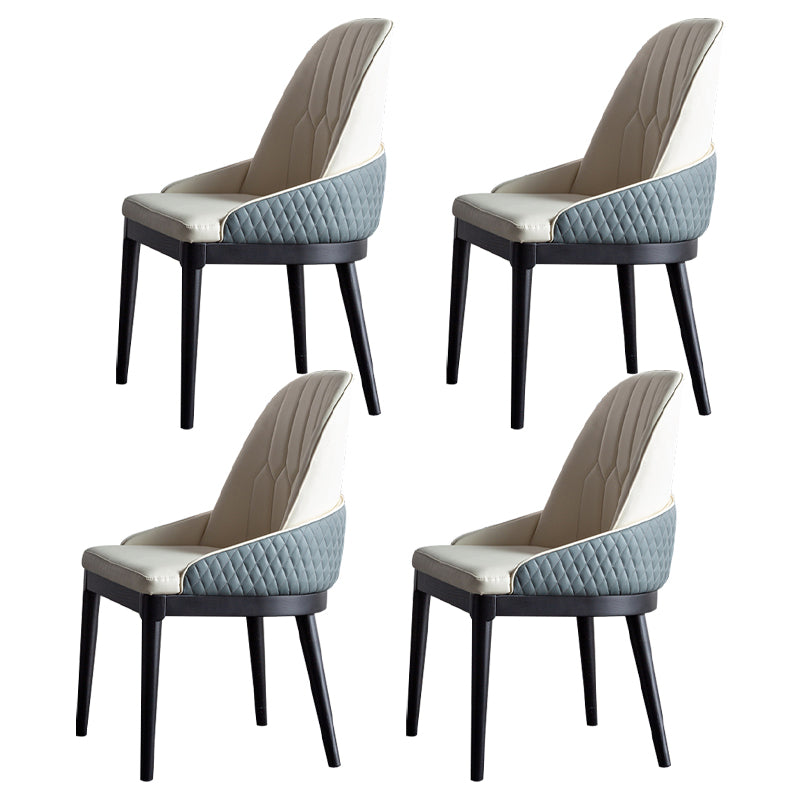 Vaste houten tafel ingesteld 1/4/5/7 pc's zwarte voetstuk eettafel met gestoffeerde stoel