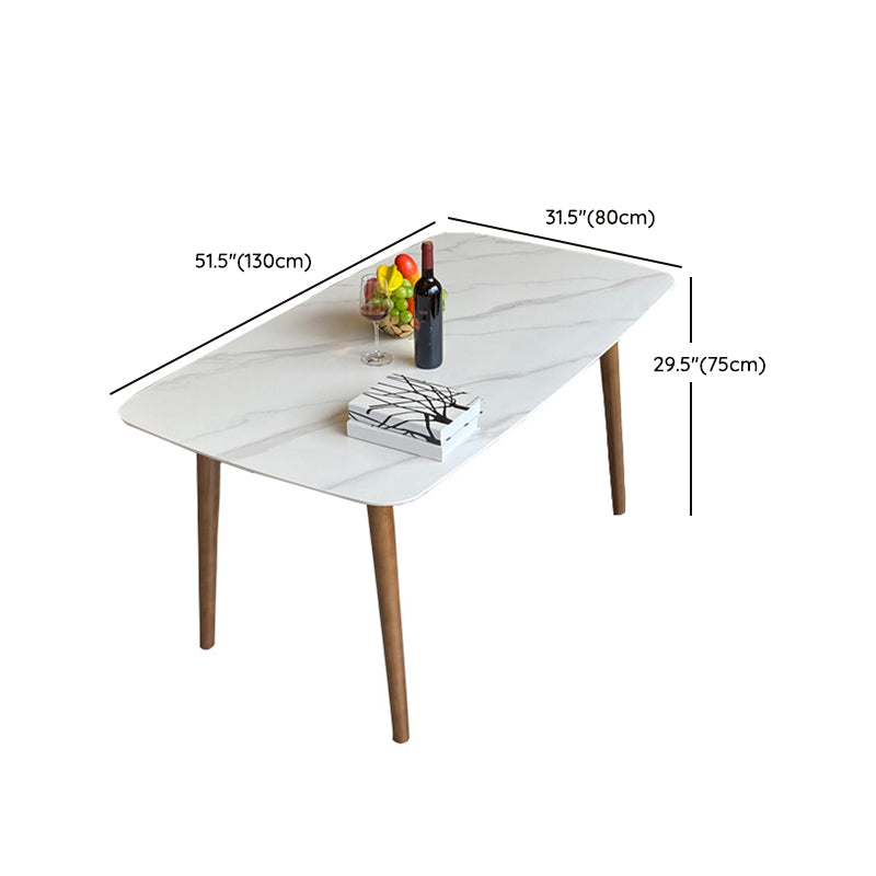 Rectangle Dining Table Set 1/2/5/6/7 Pieces Modern Dinette Set with Wooden Frame