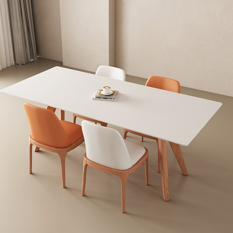 Juego de comedor moderno con sillas de cuero 1/4/5 piezas de comedor