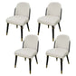 Glam Style Dinette Set for Dining Room 1/4/5/7 Pieces Glossy White Dining Table Set