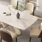 Glam Style Dinette Set for Dining Room 1/4/5/7 Pieces Glossy White Dining Table Set