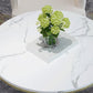 Contemporary Marble Top Dining Table Set 1/3/4/5 Pieces Round Dinette Set