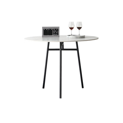 White Stone Table Set for Home 1/2/3/5 Pieces Modern Round Dinette Set