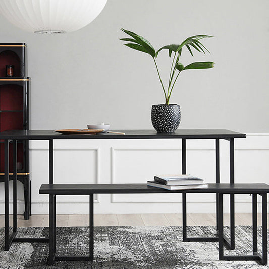 Modern 1/2 Pieces Dining Set Rectangle Wood Dining Table for Dining Room