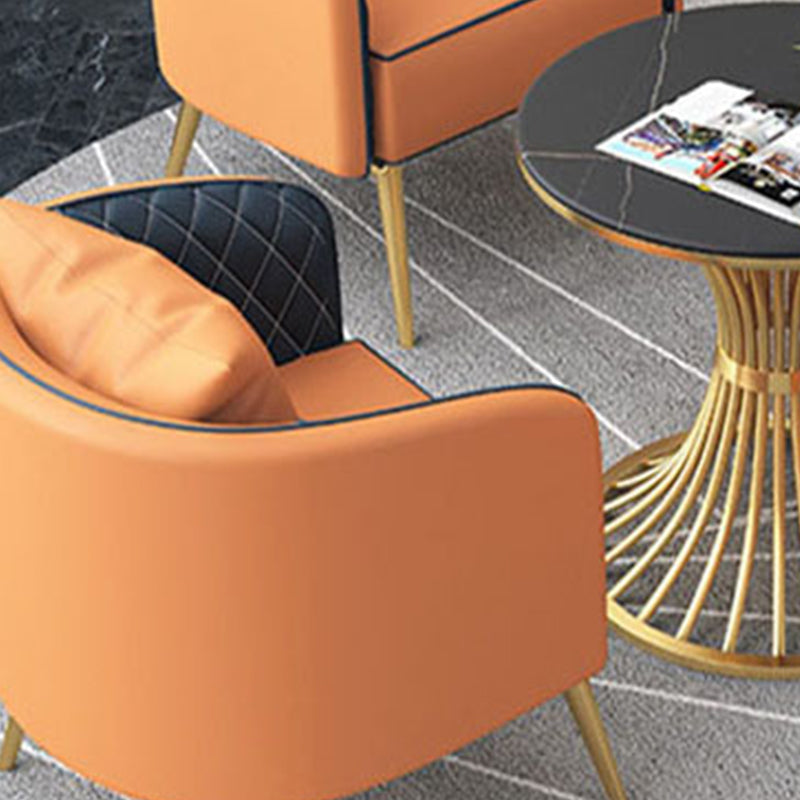 Glam Style Dinette Set for Home 1/2/5 Pieces Polished Finish Dining Table Set Clearhalo 'Dining Room Sets' 'Dining Tables & Seating' 'dining_room_set' 'furn' 'furn_dining_room_set' 'Furniture' 'Kitchen & Dining Furniture' 6314676