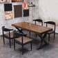 Industrial 1/4/5 Pieces Dining Set Rectangle Pine Wood Dining Table for Dining Room