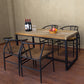 Modern Matte Brown Dining Set with Metal Chairs 1/2/5 Pieces Solid Wood Dinette Set