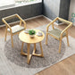 Mesa de comedor de acabado de madera ligera con sillas de madera 1/2/3/4 piezas de comedor moderno