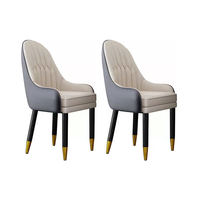 Contemporary Marble Dining Set 1/2/4/5 Pieces Round Dining Table Set with Padded Chairs 2 White Chairs Clearhalo 'Dining Room Sets' 'Dining Tables & Seating' 'dining_room_set' 'furn' 'furn_dining_room_set' 'Furniture' 'Kitchen & Dining Furniture' 6314873