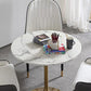 Contemporary Marble Dining Set 1/2/4/5 Pieces Round Dining Table Set with Padded Chairs Clearhalo 'Dining Room Sets' 'Dining Tables & Seating' 'dining_room_set' 'furn' 'furn_dining_room_set' 'Furniture' 'Kitchen & Dining Furniture' 6314878