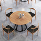Solid Wood Round Dining Table Set 1/2/3/5 Pieces Contemporary Dining Set