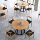 Solid Wood Round Dining Table Set 1/2/3/5 Pieces Contemporary Dining Set