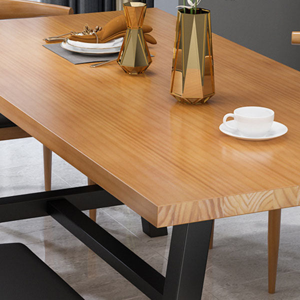 Mesa de comedor de madera de 1/7 piezas tradicional de 1/7