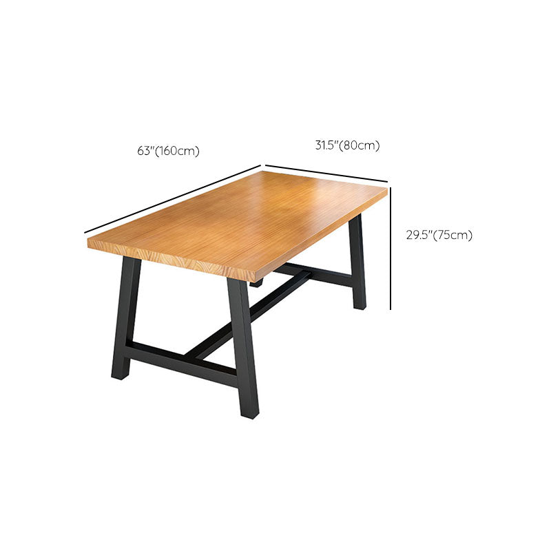 Mesa de comedor de madera de 1/7 piezas tradicional de 1/7