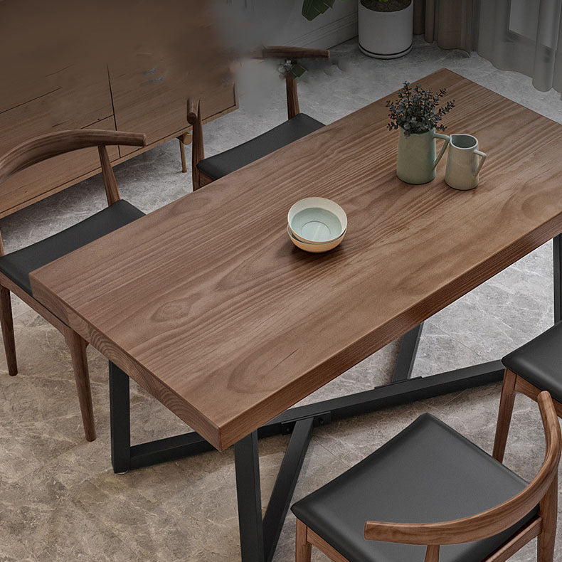 Set di tavoli da pranzo marrone industriale 1/5 pezzi Dinette in legno massiccio per casa