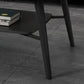 Cross Legs Rectangular Slate Coffee Cocktail Table in Gray with Shelf Clearhalo 'Coffee & Accent Tables' 'Coffee Tables' 'coffee_tables' 'furn' 'furn_coffee_tables' 'Furniture' 'Living Room Furniture' 6314988