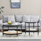 Table basse moderne en verre transparent avec rangement, ensemble de Table à cocktail ronde à 4 pieds